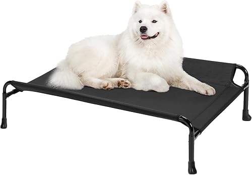 Veehoo Cama elevada para perro, cunas elevadas para perros medianos, cama impermeable para perros al aire libre, hamaca refrescante para mascotas