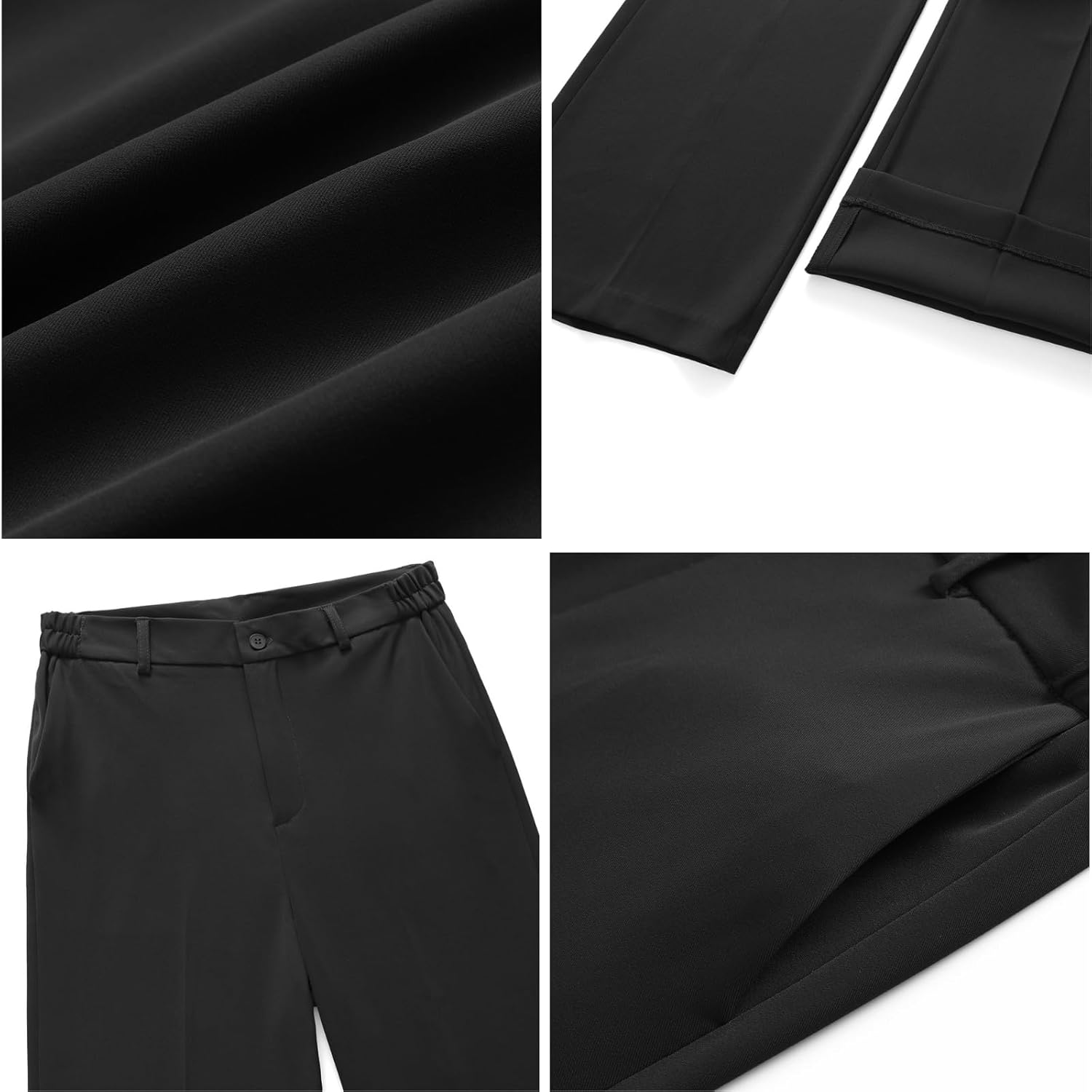 MODFUL Women Collarless 2 Piece Blazer Pants Set Fitted Business Casual Office Formal Suit