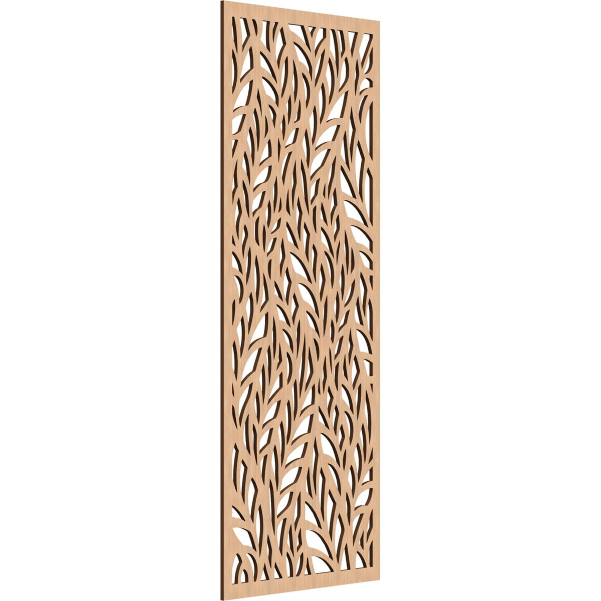 Ortonville Decorative Pierced Fretwork Wood Wall Panels, 25 3/8"W x 64 3/8"H x 3/8"T, Hickory