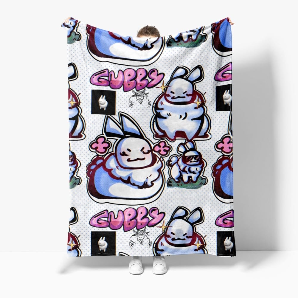Shinehalo Kids Forsaken Gubby Blanket Boys Funny Cute Rabbit Gubby Throws Blanket - Soft Lightweight Plush Cozy (J,S: 51in x 60in)