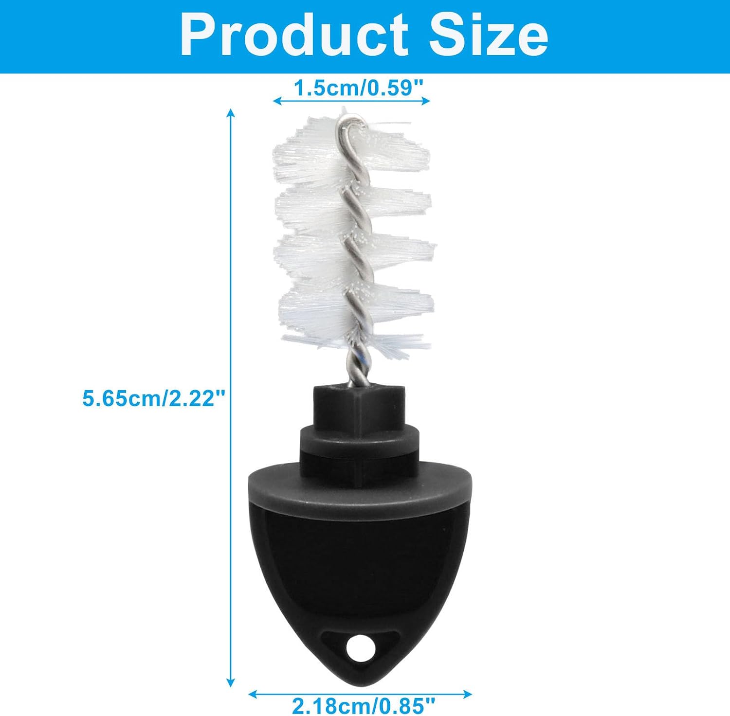 20 Pack Black Beer Tap Plug Brush, Kegerator Cleaning Brush for Draft Beer Faucet Cap