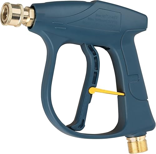 Miniatura 14 de Sooprinse Pistola de lavado de alta presión 3000 PSI Max, pistola corta de lavadora a presión con conector rápido de 1/4 pulgadas, M22-14 Negro
