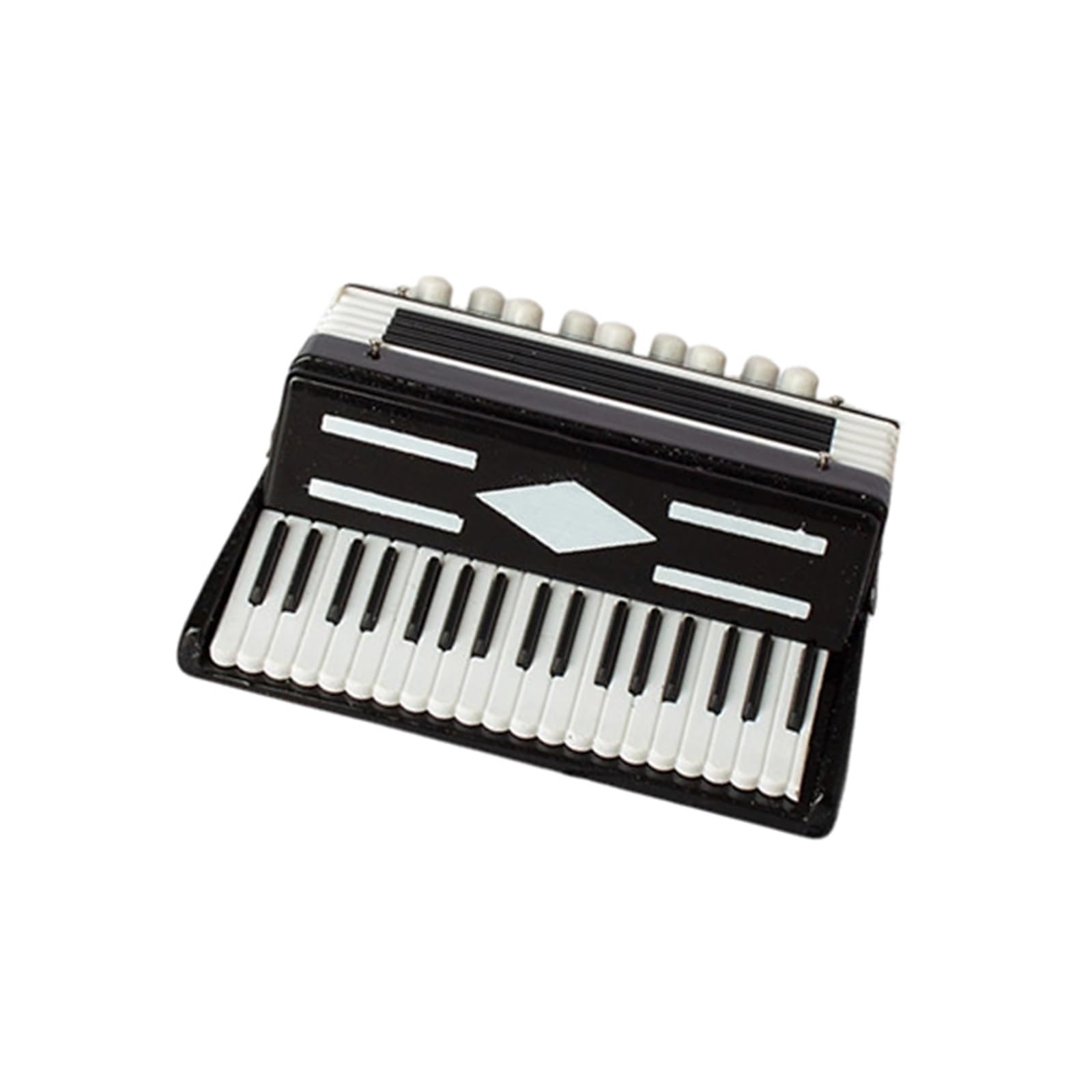 ZXFJYUIP Miniature Accordion Model Musical Instrument Ornament For Home Decoration(Bk,4.5 * 4CM)
