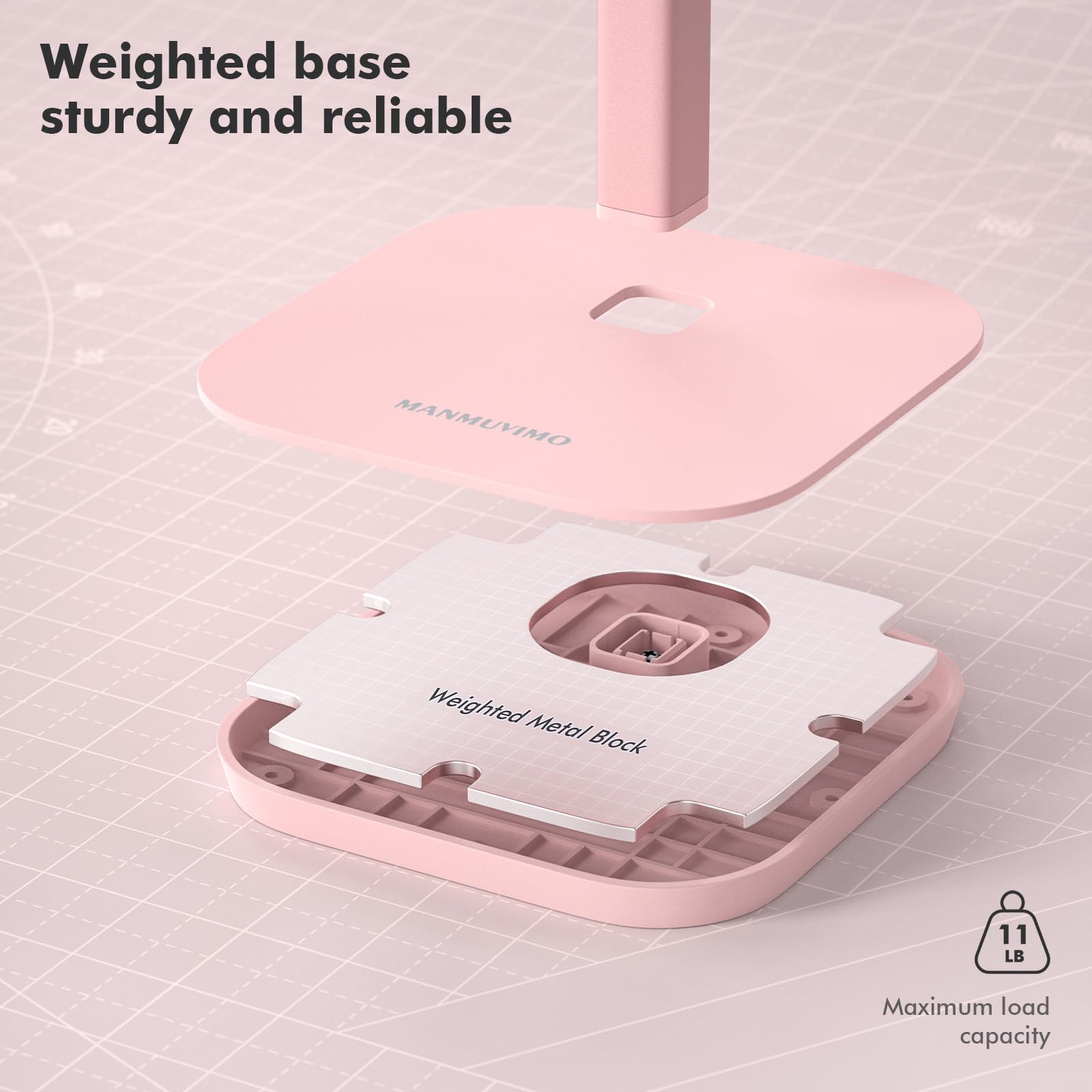 Supporto per cuffie da scrivania in alluminio per cuffie come Airpods Max, Sony, Beats, Bose, Razer, HyperX (rosa)