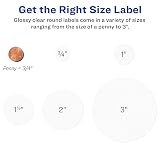 Avery Round Print-To-The Edge Labels With Sure Feed And Easy Peel, 2" Dia, Glossy Clear, 120/pk – view 8