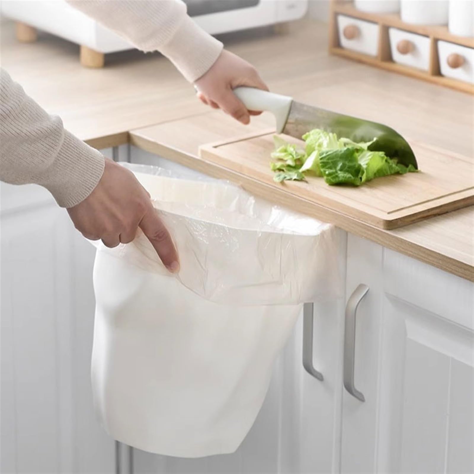 Pattumiera da Cucina Pattumiera in Stile Semplice per Il Soggiorno di casa e la Cucina Senza Coperchio, Grande Cestino Creativo per la Carta da Ufficio, per la Camera da Letto