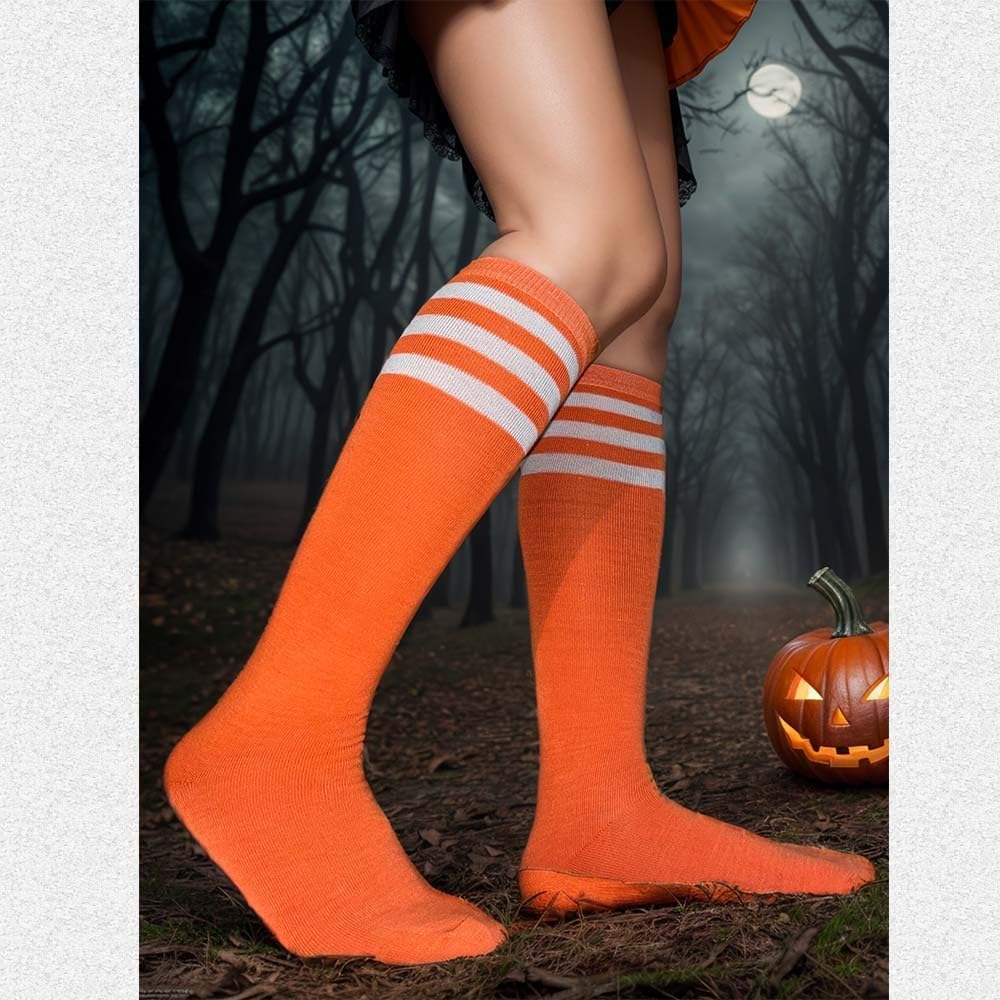 4Pcs Traffic Cone Costume Halloween Construction Orange Traffic Cone Hat Reflective Vest with Glove and Sock for Men Women Adult Party Costume