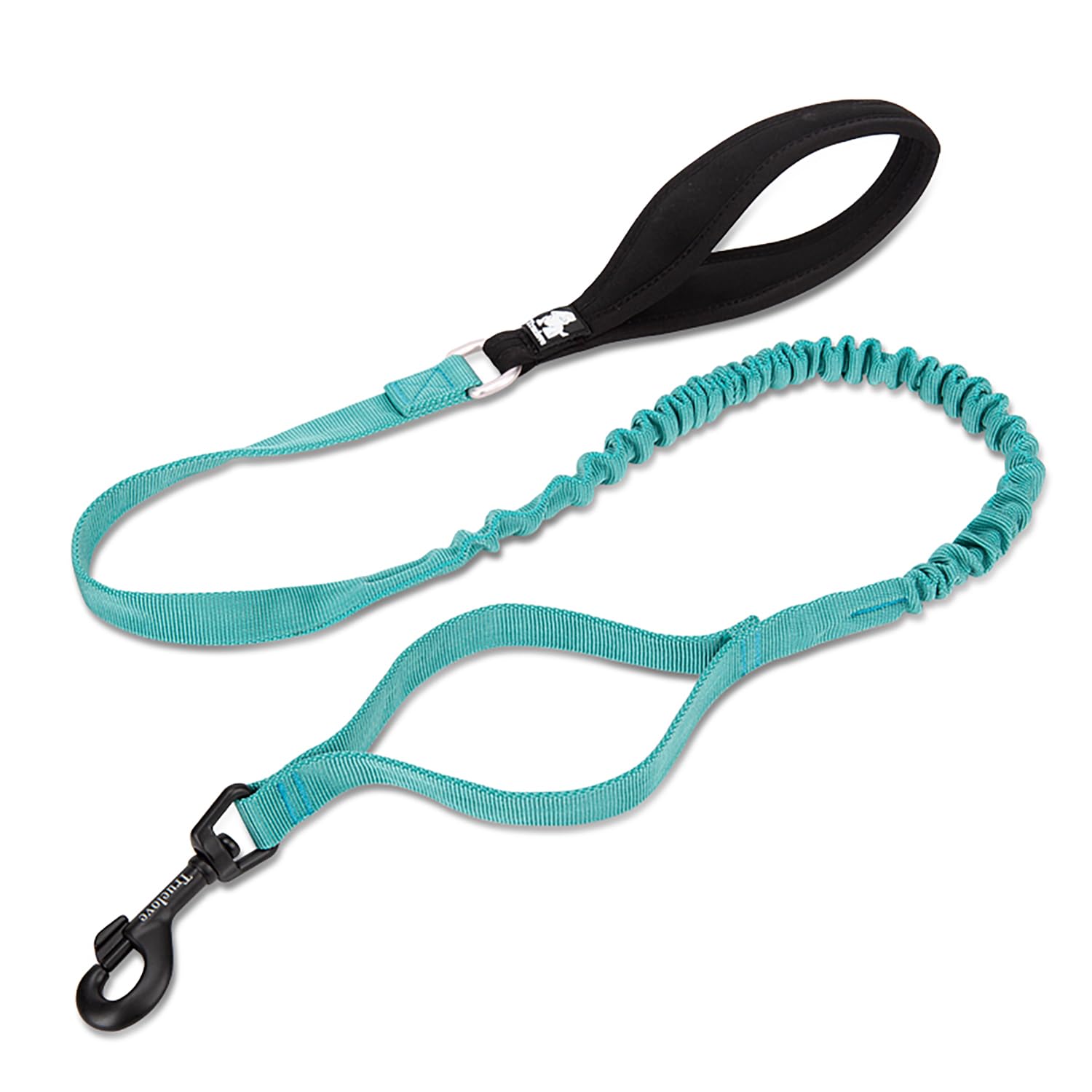 Truelove Dog Trainning Lead Elastic Nylon Leash, Soft and Comfortable Handle with Extra Traffic Control Handle and Durable Hook for Running and Walking(Baltic,M)