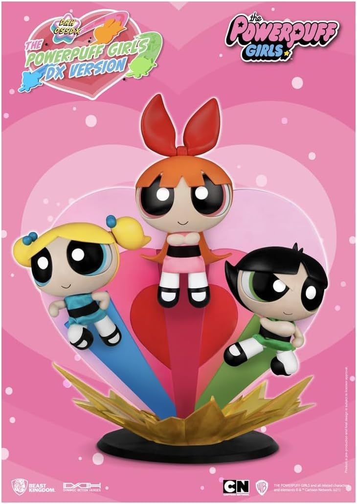 Beast KingdomThe Powerpuff Girls: The Girls DAH-055DX Dynamic 8ction Figure Set, Multicolor