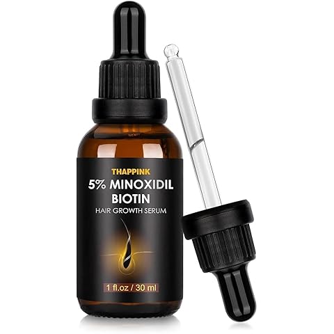 5% Minoxidil for Men & Women Hair Growth - Biotin Minoxidil Serum Oil for Beard Growth Stop Hair Thinning and Hair Loss For Stronger Thicker Longer Hair