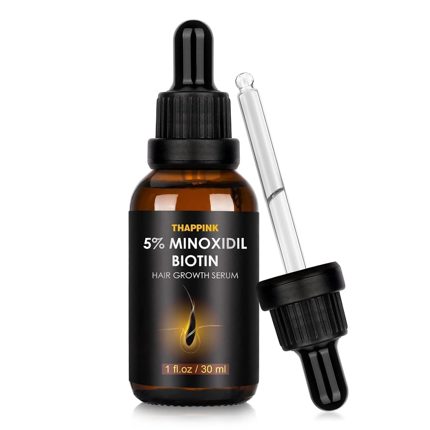 5 Minoxidil for Men Women Hair Growth - Biotin Minoxidil Serum Oil for Beard Growth Stop Hair Thinning