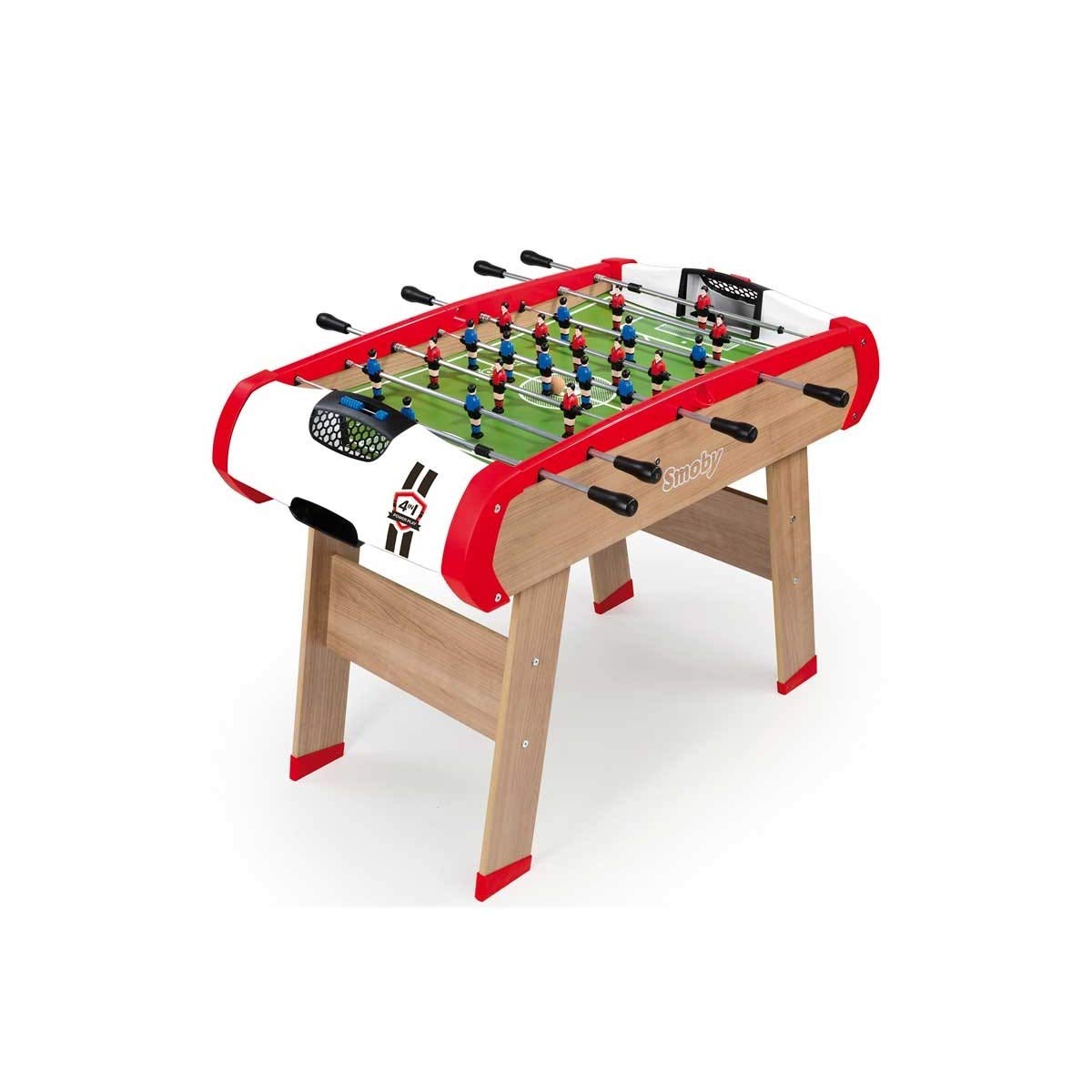 Smoby Powerplay 640001 - Calcio balilla multifunzione 4 in 1, convertibile, biliardo, ping pong o hockey, per bambini a partire dagli 8 anni