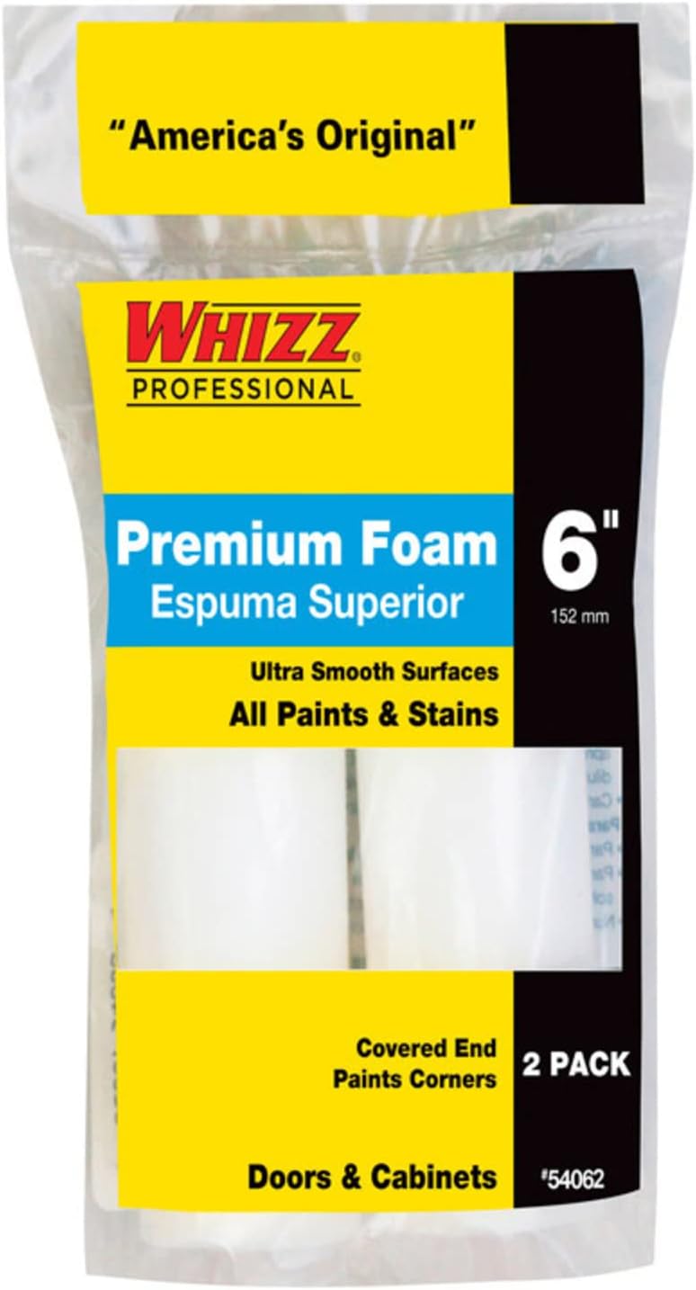 Whizz 6" Premium Foam High Density Refill Roller 2Pk-10Pk1010