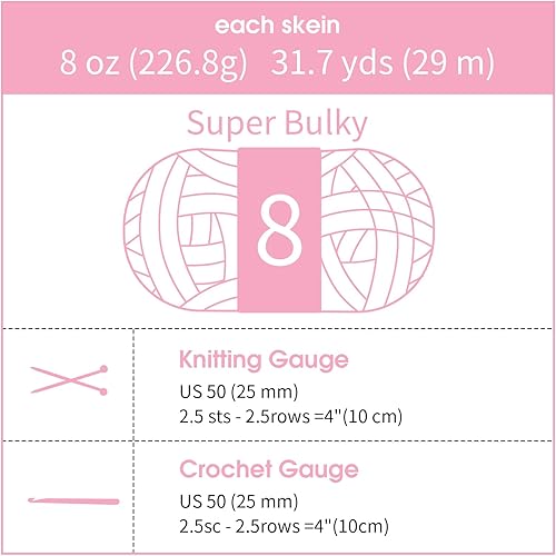 Vista 259 de HOMBYS Hilo de felpilla grueso y voluminoso para tejer a mano, hilo grueso y esponjoso para tejer a mano, hilo de felpa suave, paquete de 8