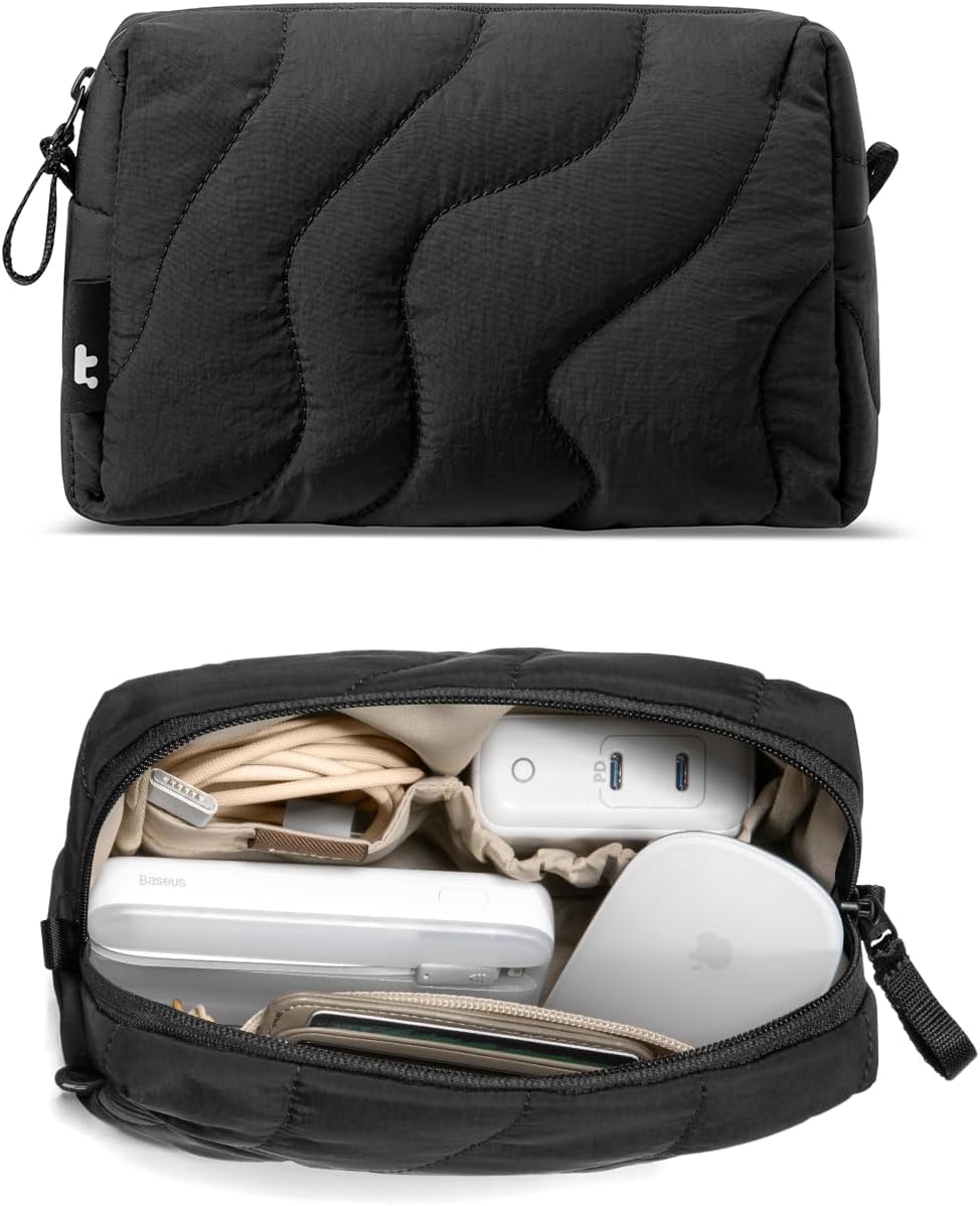 tomtoc - Electronics Travel Case, Birthday Christmas Gift, Travel Essential for Women Girls, Portable Storage for Chargers, Cables, Headphones, Cell Phone and More