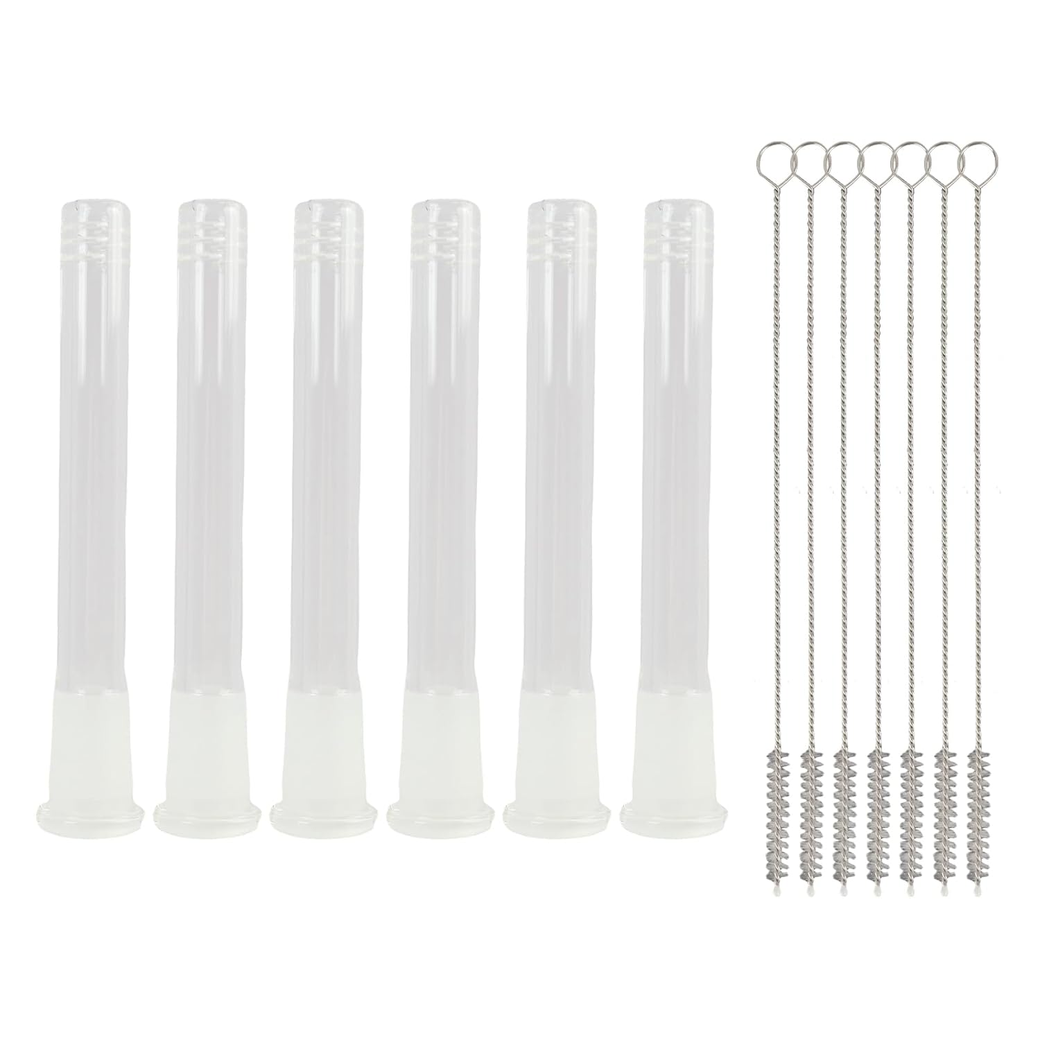 14cm Transparent Experimental Tool-6PCS,with 6 Small Cleaning Brushes, Anti-Drop Design, Heat-Resistant,Suit Forhome Experiment Enthusiasts, Lab Small Experiments