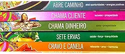 Kit 5 Incensos Prosperidade Taj Chama Dinheiro e Cliente, Abre caminho, 7 ervas e Cravo Canela