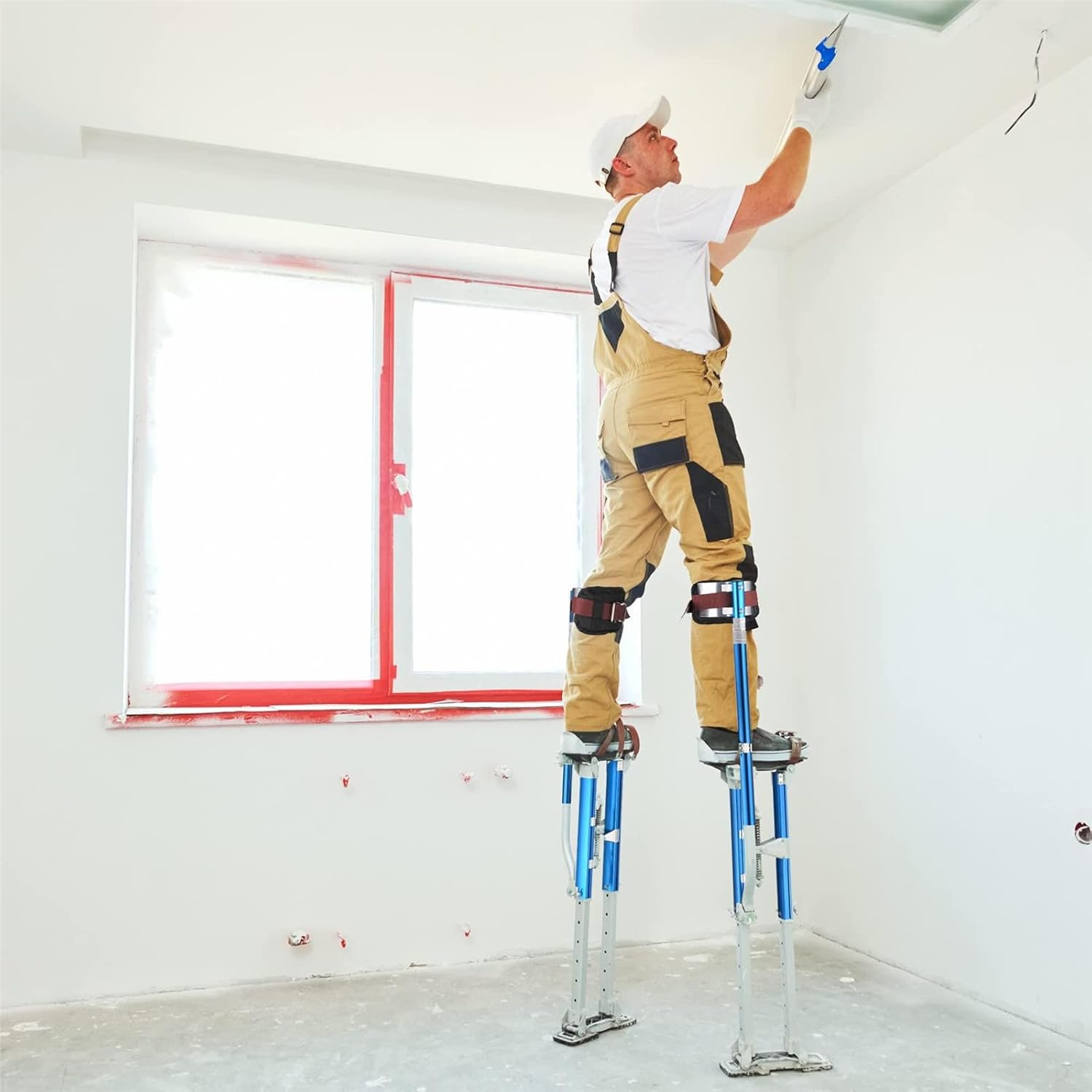 Painting Drywall Stilts, 18-30" /24-40" Height Adjustable Lifts Paint Stilt for Sheetrock Painting Finishing Pruning Branches or Cleaning,30inch