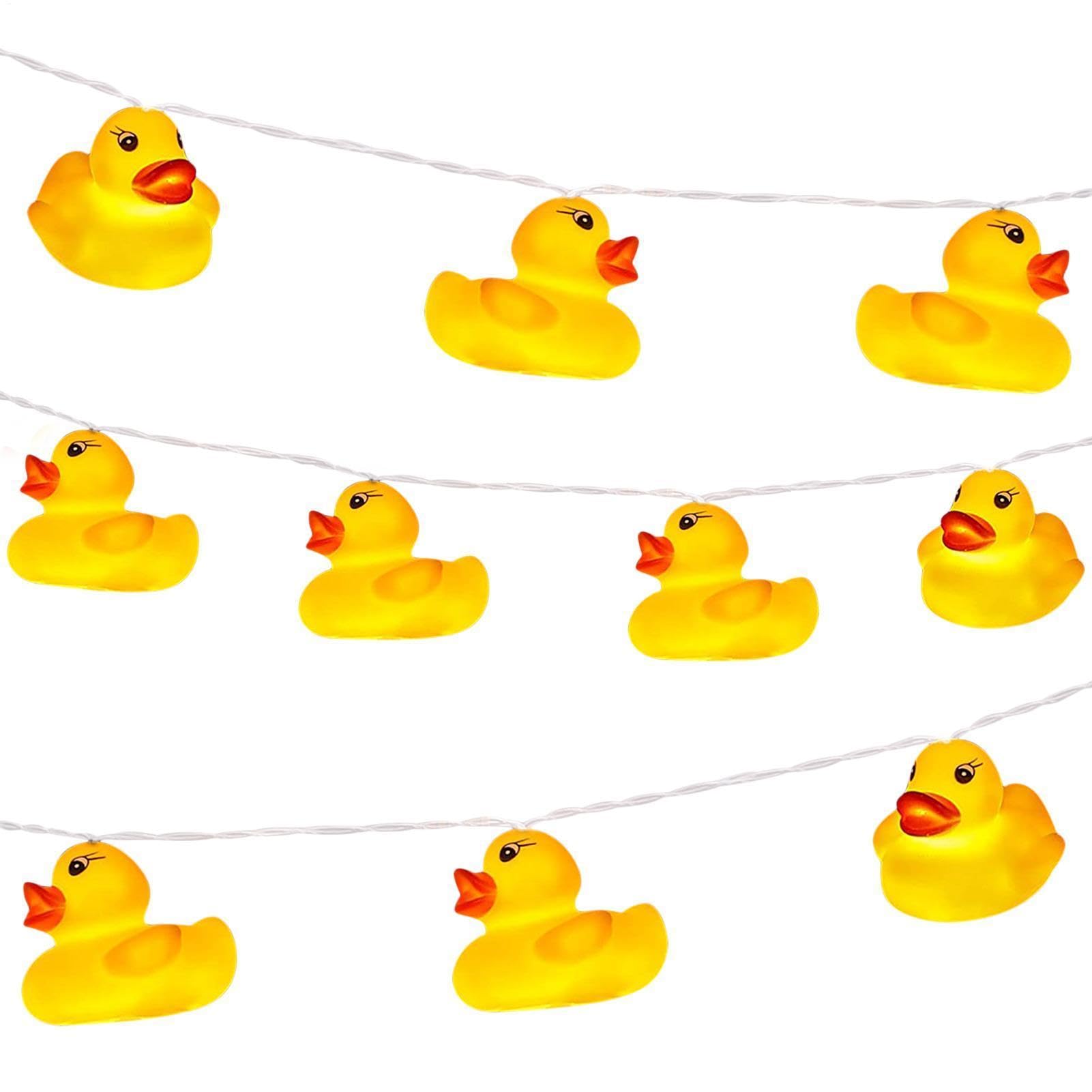 Waterproof Outdoor String Lights - Duck Shaped Bright Fairy Light Decor, Decorative Hanging LED for House Patio Garden Balcony Fence Ceiling Use | Ideal Party Wedding Holiday Camping Bedroom Exterior