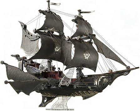 3D Wooden Puzzle Pirate Ship Model - Sailing Ship Building Kit, Adventure, Home Decor Display, Creative Gift for Adults and Teens 386 Pieces