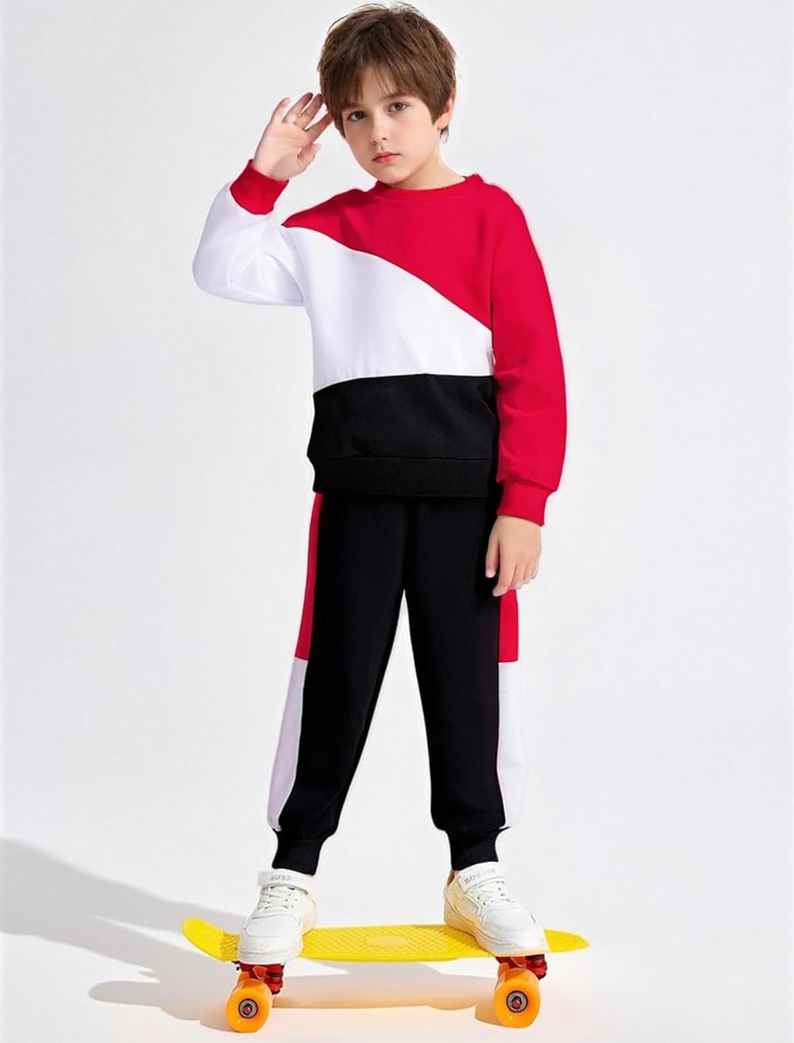 Boys Clothes Boy Outfits 2-Piece Long Sleeve Sweatshirt Tops and Pants Fall Winter Outfits Set 3-14 Years - Image 5