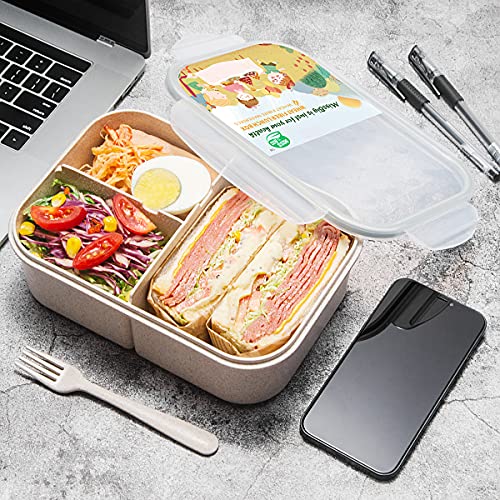 Bento Box,Bento Box Adult Lunch Box,Ideal Leak Proof Lunch Box Containers,Mom’s Choice Lunch Box Kids,No Bpas And No Chemical Dyes,Microwave And Dishwasher Safe Lunch Containers For Adults (White L) #TOP4