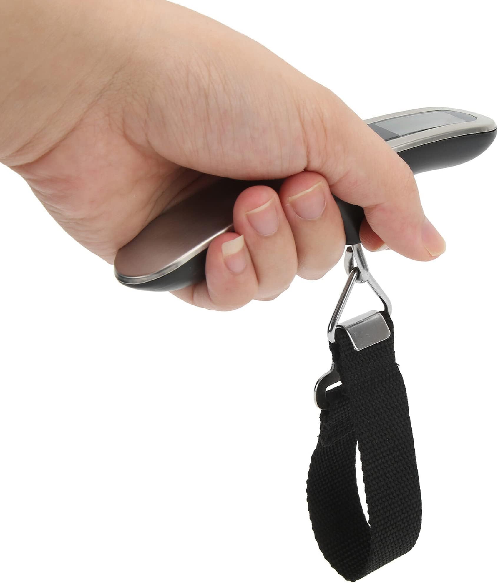 plastificDigital Luggage Scale, Travel Weight Scale, Hanging Baggage Scale with Backlit LCD Display, Portable Suitcase Weighing Scale with Hook, 110lb/50kg Capacity