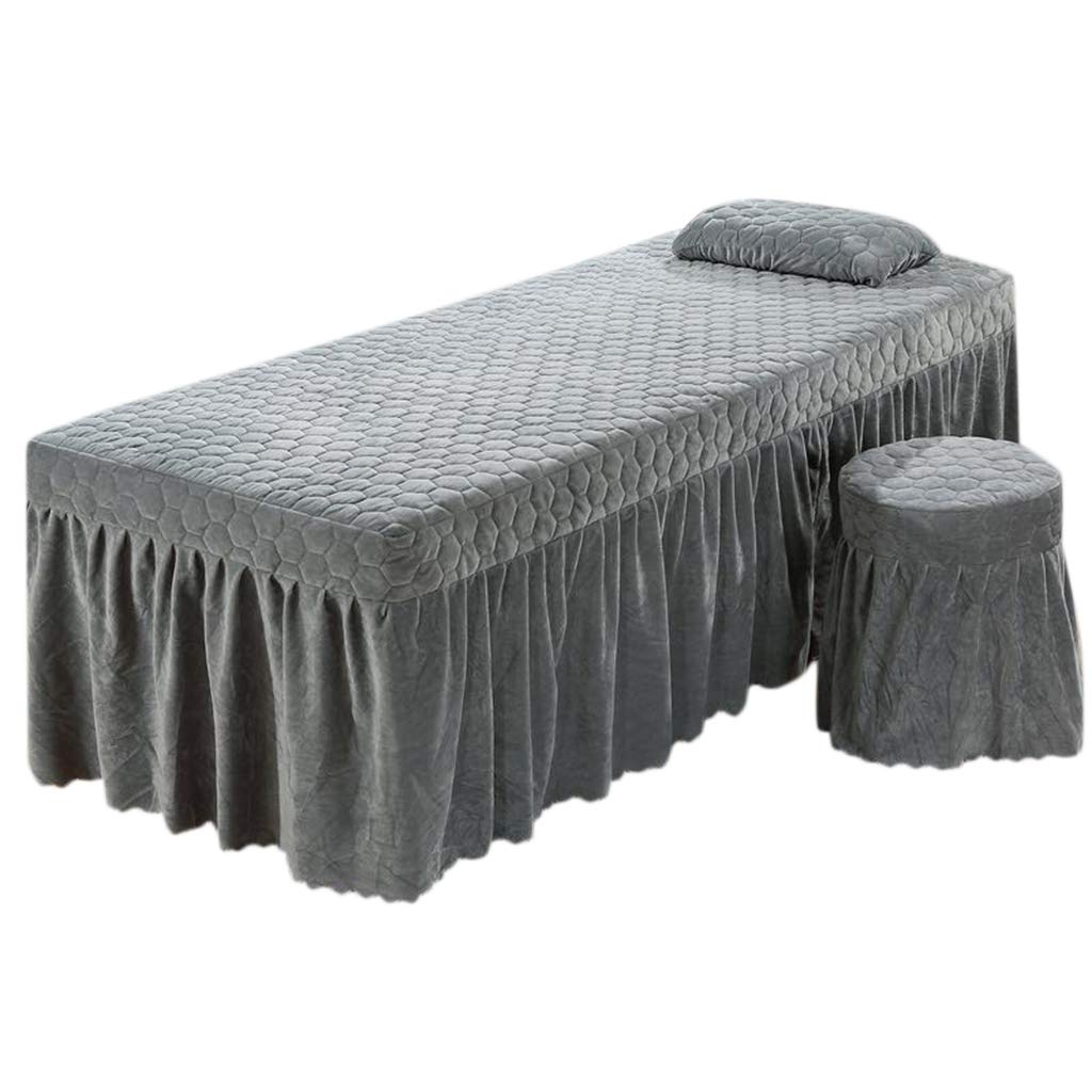 LOVIVER Standard Massage Table Skirt Beauty Face Facial Bed Cover Linen Valance Sheet for Most Cosmetic Beds - Grey : Beauty & Personal Care