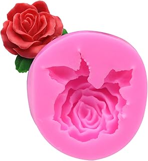 Moule 3D en silicone en forme de rose - Moule en silicone pour décoration de gâteau, chocolat, bonbons, fondant, biscuit