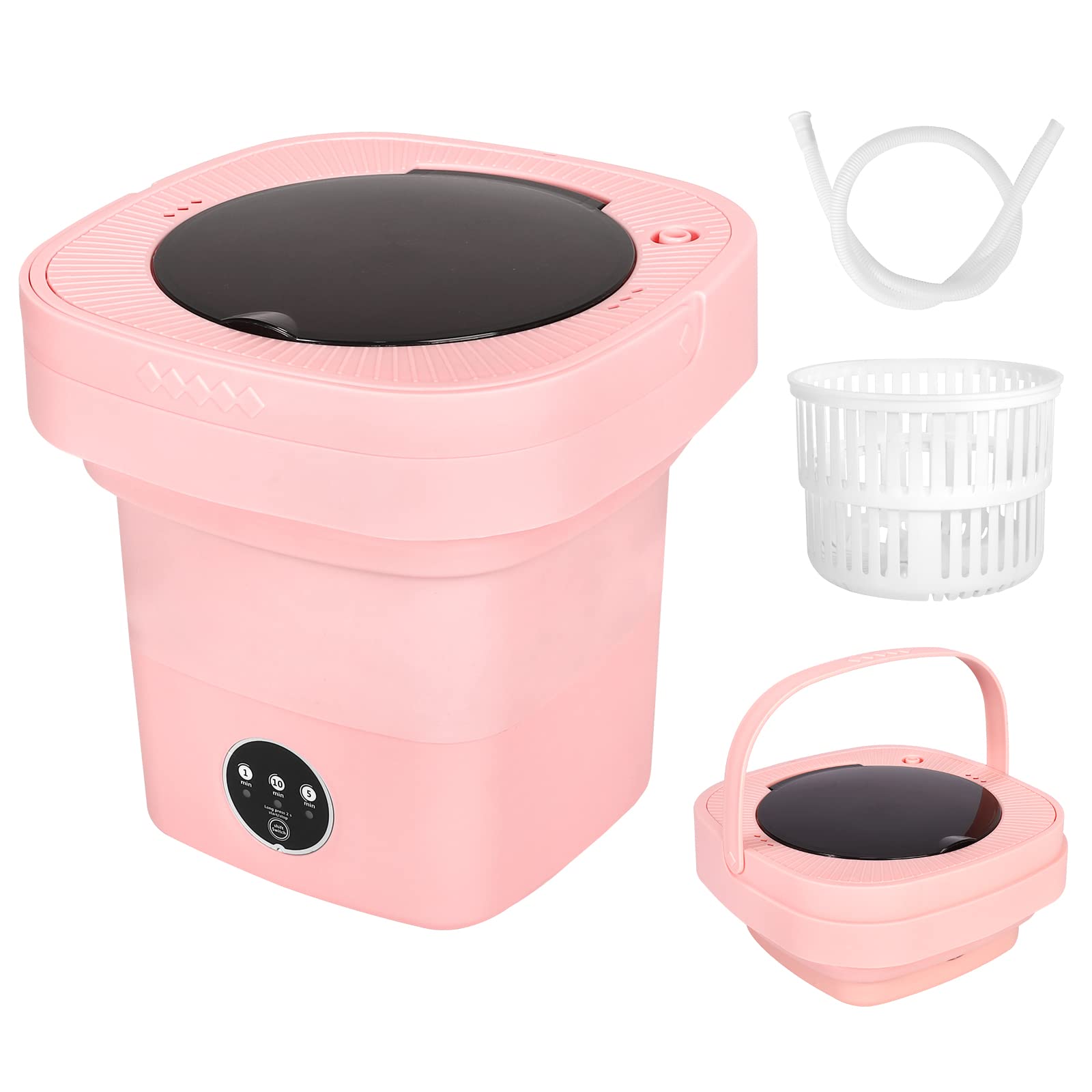 Ensemble machine à laver et sèche-linge portable, 6,5 L, mini machine à laver pliable portable avec fonction de désinfection, petit ensemble lave-linge et sèche-linge portable pour appartements,