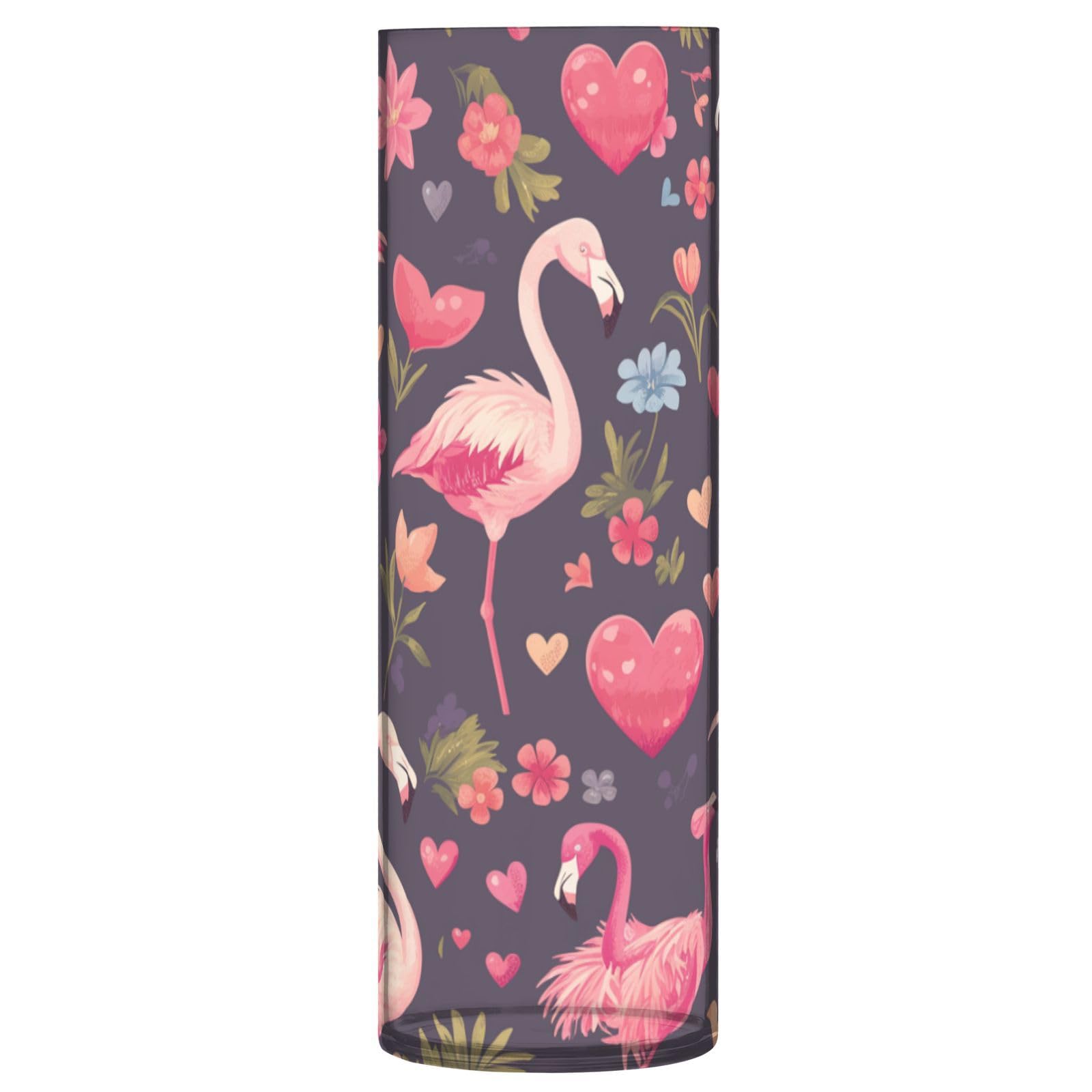 Vases en plastique flamants roses 30x10 cm pour centre de table