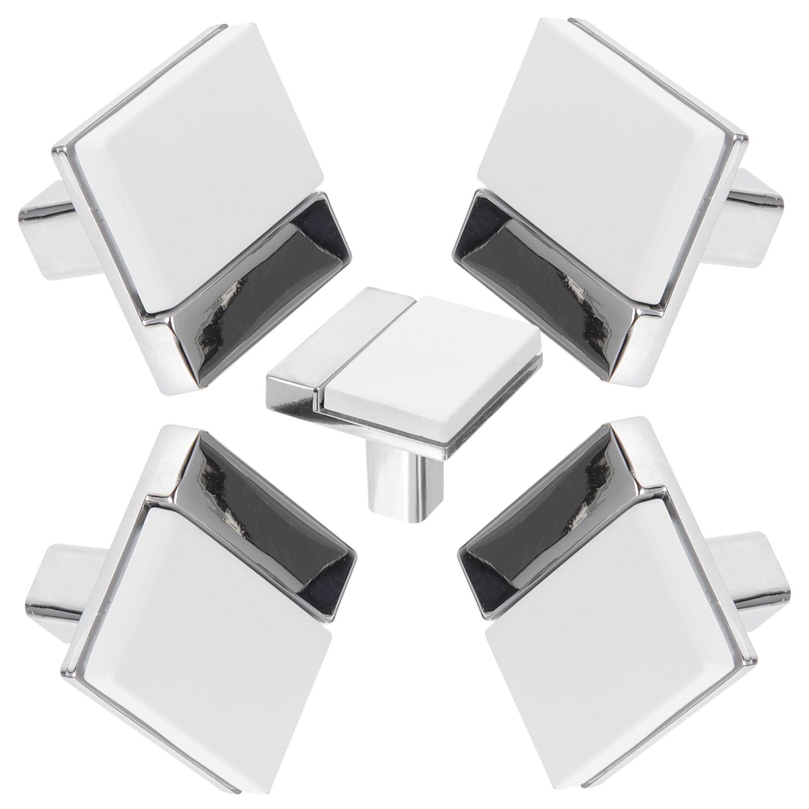 Poignées d'armoire en alliage de zinc avec finition chrome de qualité