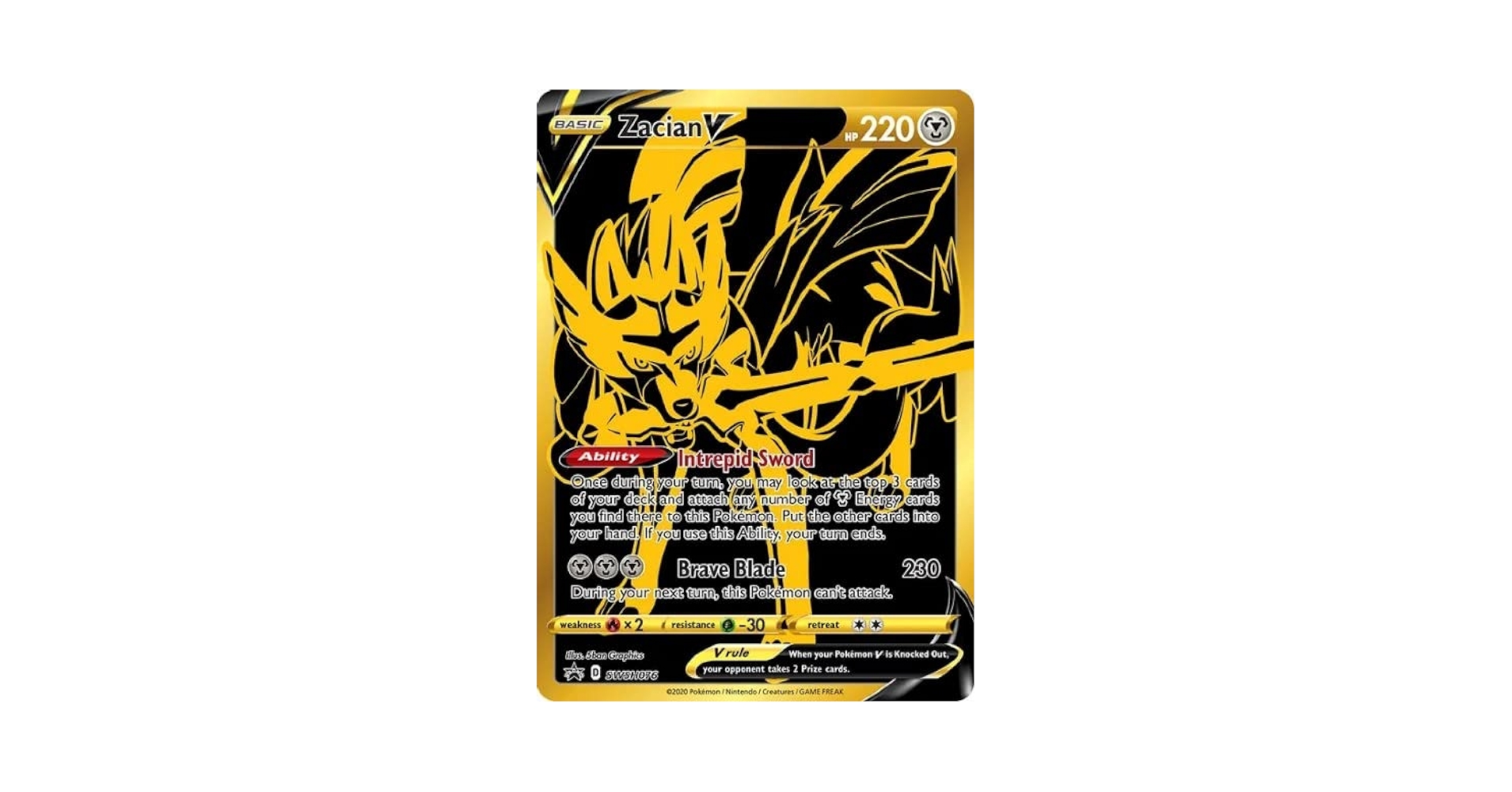 Amazon.com: Pokemon - Zacian V - SWSH076 - Black Star Promo