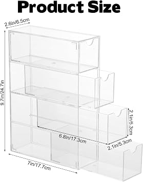 Medicine Storage Box - Transparent Medical Box & Household Plastic Drawers Storage Unit, First Aid Box, Multi-layer Medicine Cupboard Organiser for Home Office Car School