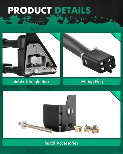 Miniatura 5 de SCITOO Espejos de remolque compatibles con Chevy 1988-1998 para Chevypara GMC SilveradoSierra 1500 2500 3500 Pickup Truck Mirrors Power Adjusted,