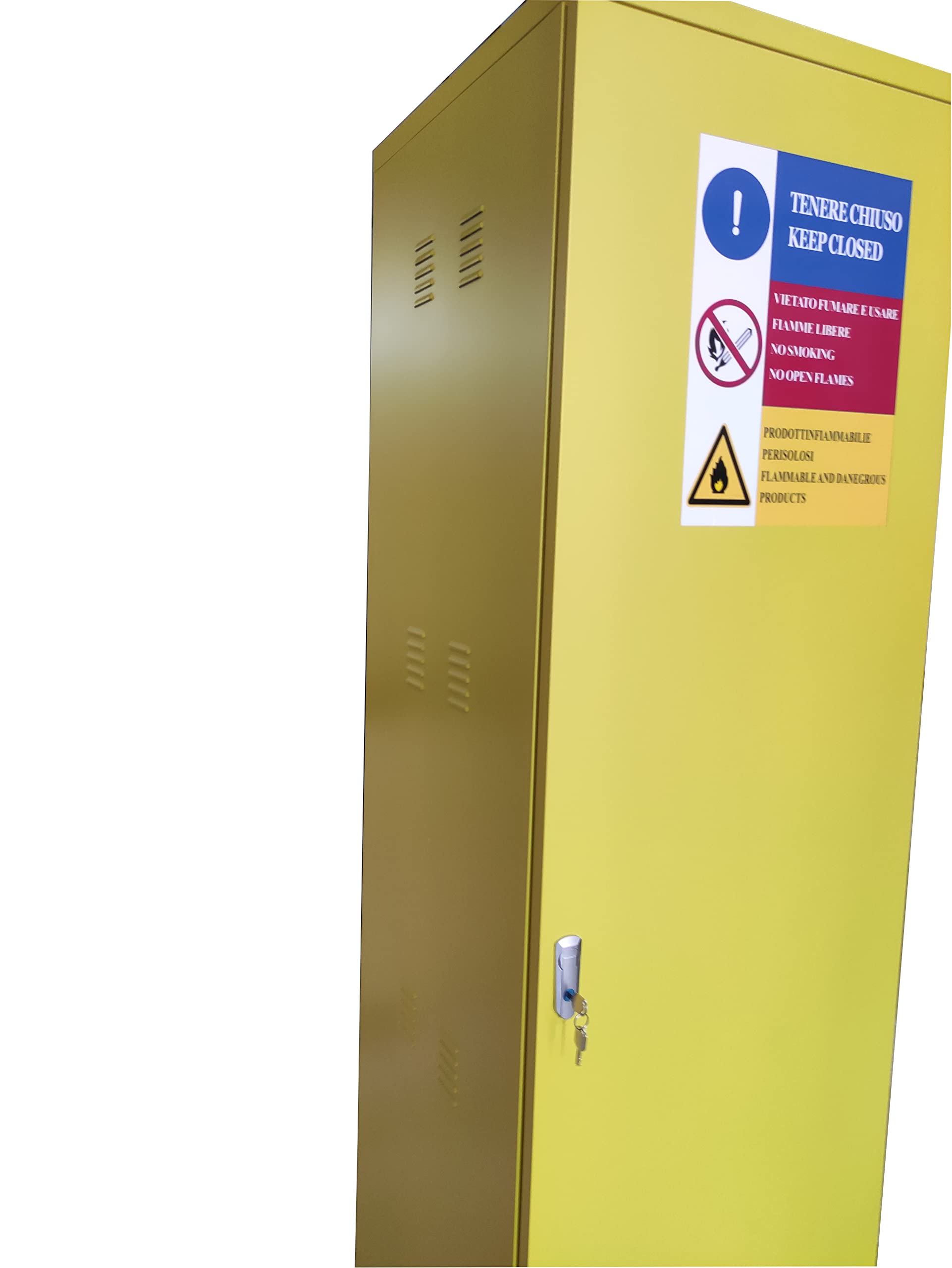 ARMADIO IN METALLO PER VERNICI E SOLVENTI, CM 54x55X200 H