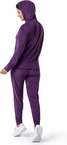 Vista 2 de Wright's womens Velour Tracksuit 2 Piece Zip Up Hoodie and Jogger