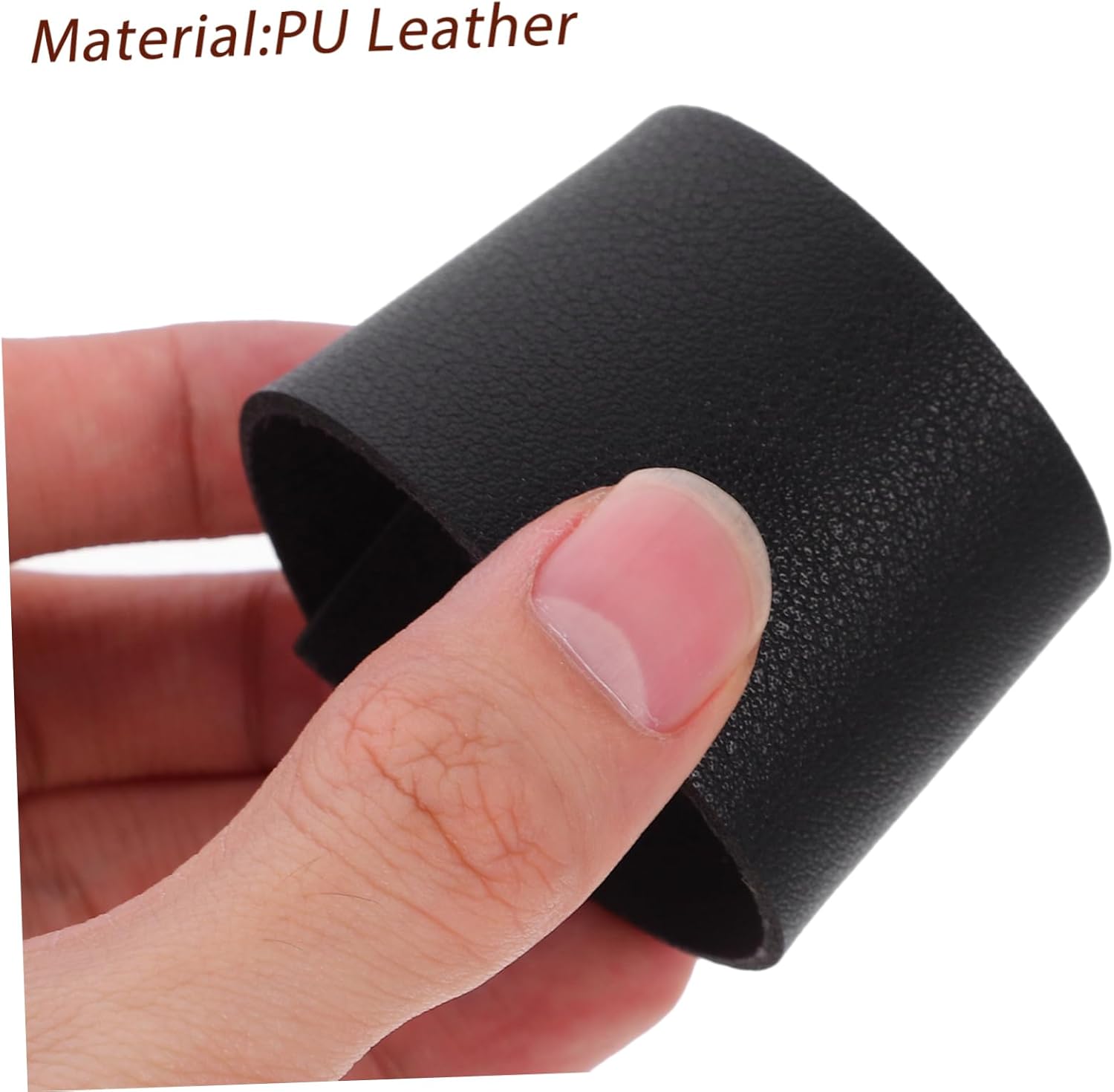 OUNONA 30pcs Pu Leather Napkin Rings for Elegant Table Decor Modern Minimalist Napkin Holders for Weddings and Holidays Black Reusable and Design