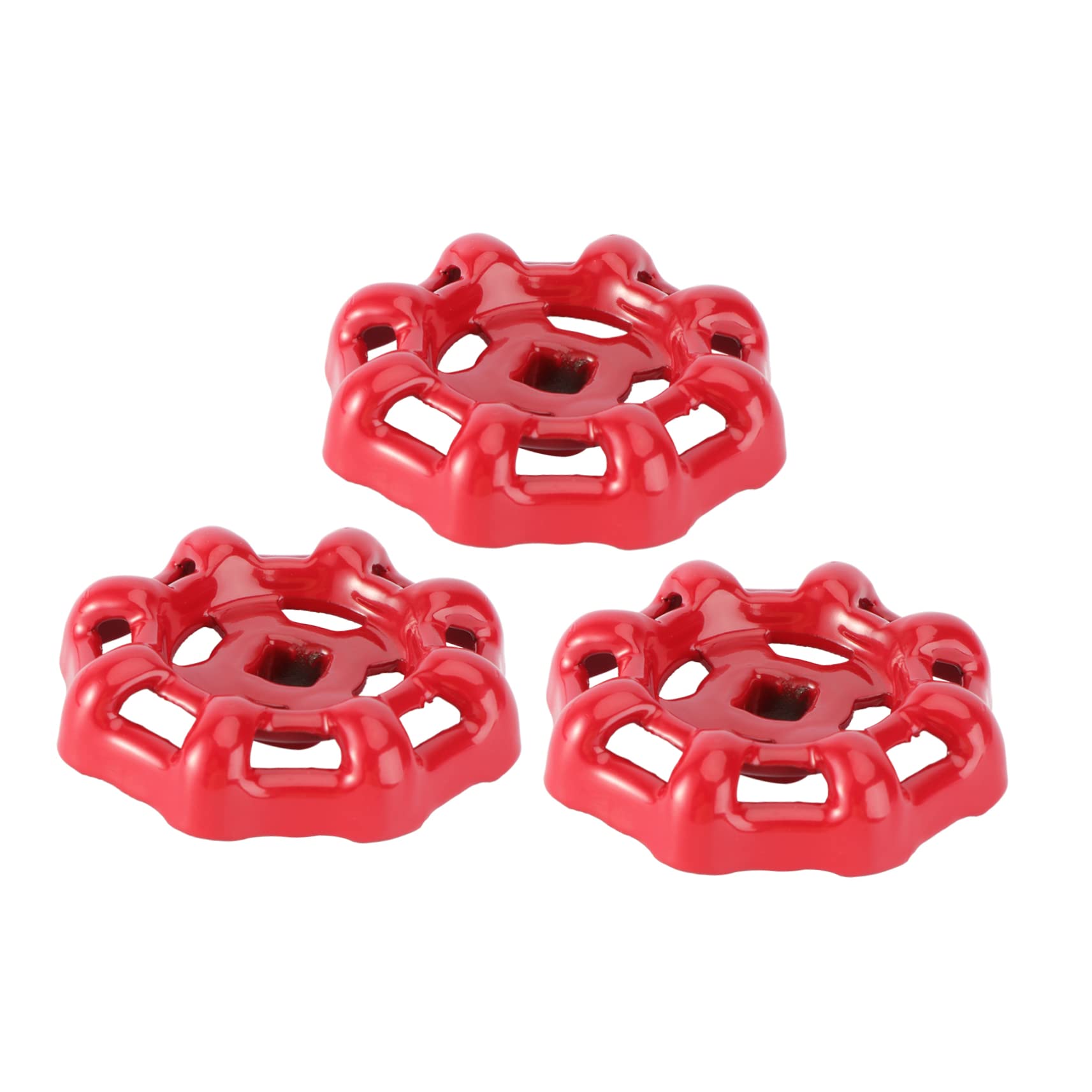 TOBBOMEY 3Pcs Cast Iron Valve Handwheel Handles 2.56In Metal Shutoff Handles for Garden Hose Water Valve Fitting and Gate Ball Replacement