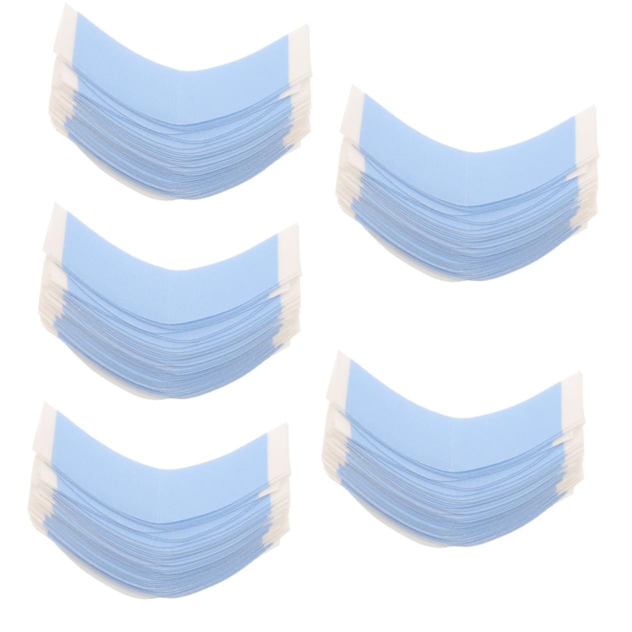 VALICLUD 180sheets Pu Hair Extension Tape Stickers for Wigs Double-Sided Adhesive Lace Front Tape Curved Design for Natural Hold Portable for Everyday Use