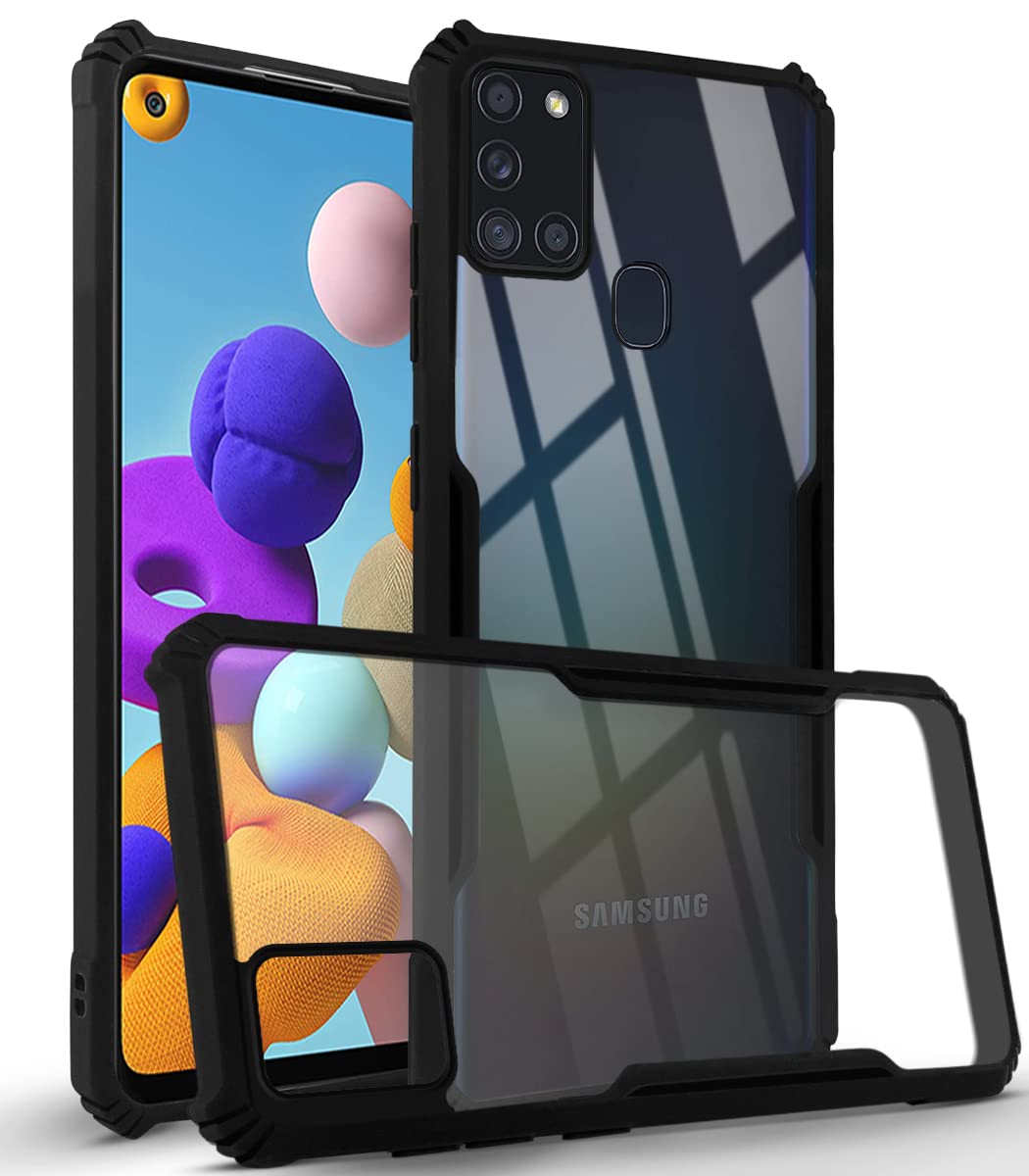 Jkobi Hard PC Crystal Bumper Shockproof Back Cover Case for Samsung Galaxy A21s with Camera Protection (Matte Black) (B08Y6PMQH7) Amazon Price History, Amazon Price Tracker