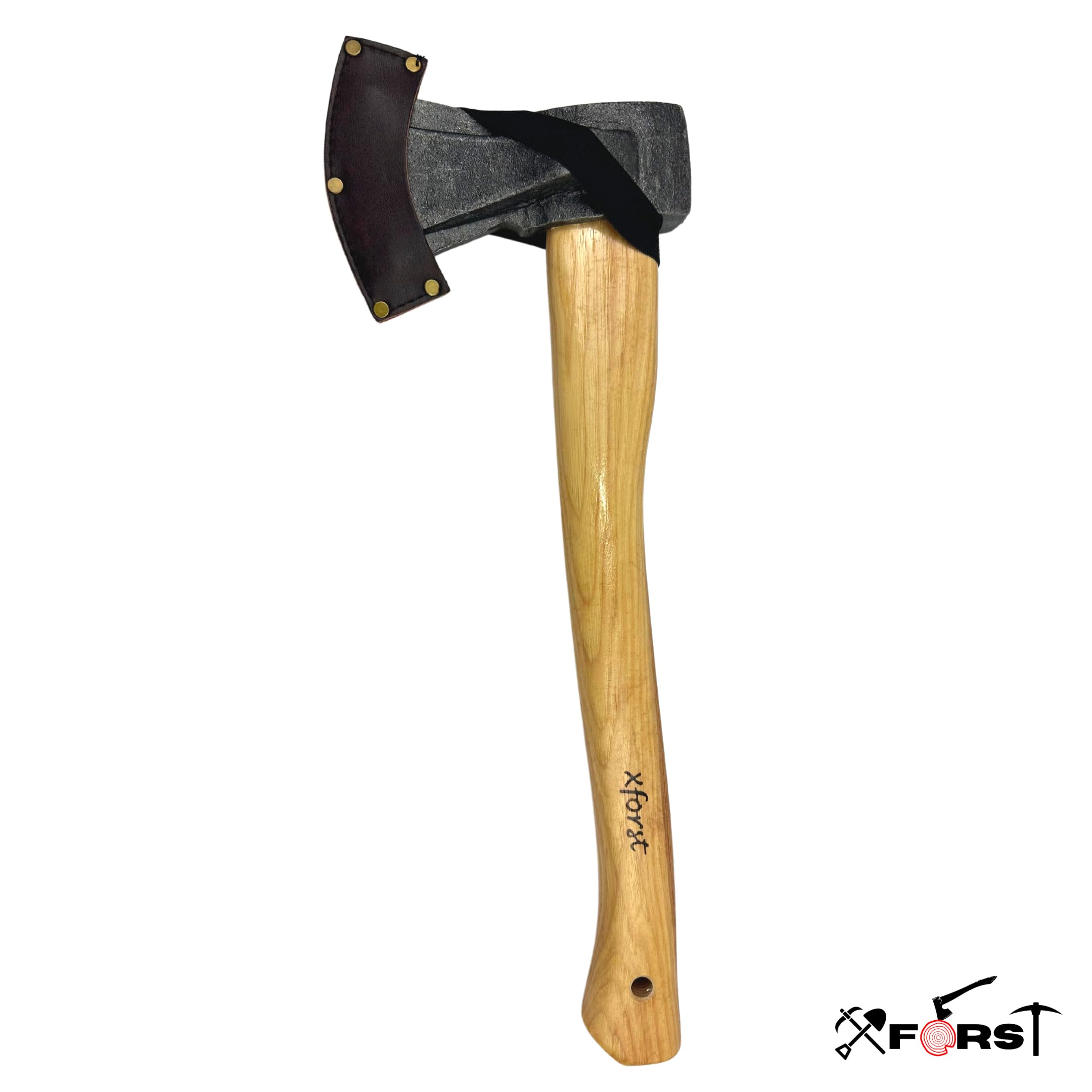 Hacha Xforst de Mano Con Mango de Madera y Hoja de Acero Al Carbono - Universal para Camping y Estilo Vikingo