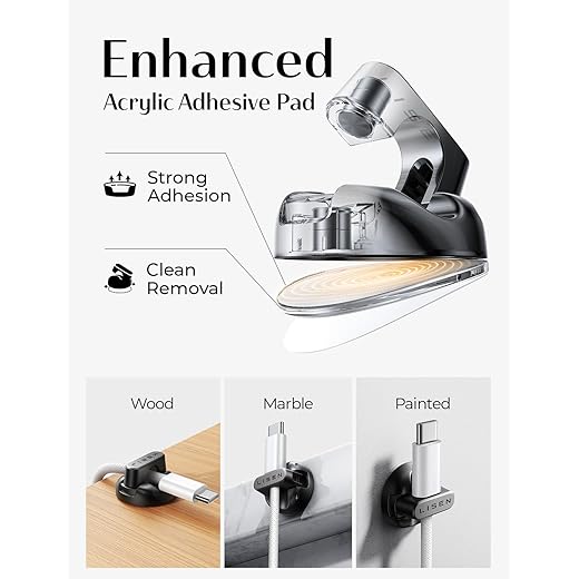 Charging Cord Holder 8pk (Adhesive backing/Magnetic Clasp) - $9.99