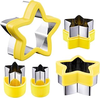 ETERSION Star Cookie Cutter 5 Pieces 5 Sizes 1" to 4"