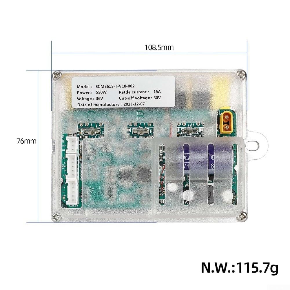 MW95-basierte Controller-Lösung für DUCATI E-Scooter inklusive 36V 550W Instrumentententafel und 7-poligem Verlängerungskabel