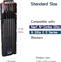 Vista 7 de Paquete de 2 cargadores de clip de recarga rápida de 18 dardos para Nerf N-Strike Elite Series (negro)
