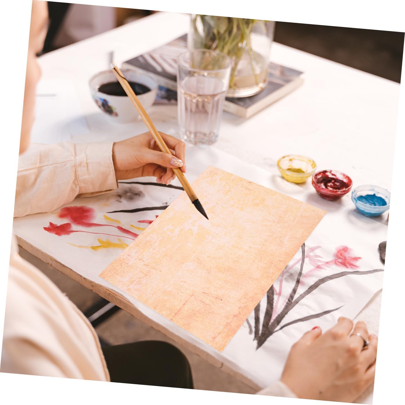 NOLITOY 100pcs Vintage Writing Paper Stationery A4 Retro Decorative Letter Paper Pack for Invitations and Scrapbooking