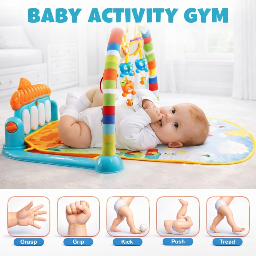 ToysBuddy Kick and Play Multi-Function ABS High Grade Plastic Piano Baby Gym and Fitness Rack Products — Amazon image 2