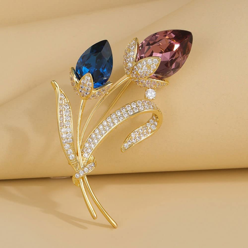 Spilla Spilla a Tulipano di Lusso di Fascia Alta personalità Creativa Spilla Abito Colletto Spilla Decorazione Accessori Moda Spille per Le Donne