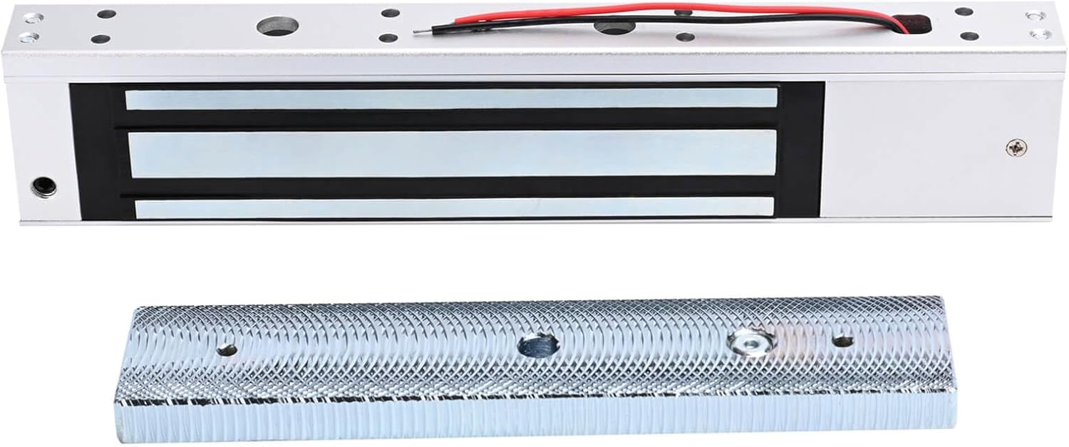 Electric Magnetic Door Lock with Z and L Bracket Outdoor Waterproof 280KG 600lb Holding Force Electromagnet Lock 12V DC Fail Safe NC Mode for Access Control System